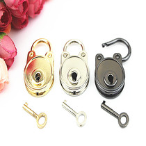 Round Bag Ornaments Panda Lock Accessories Hardware Hanging Accessories Light Gold Trim Padlock Luggage Lock Head Silver Color Small Lock