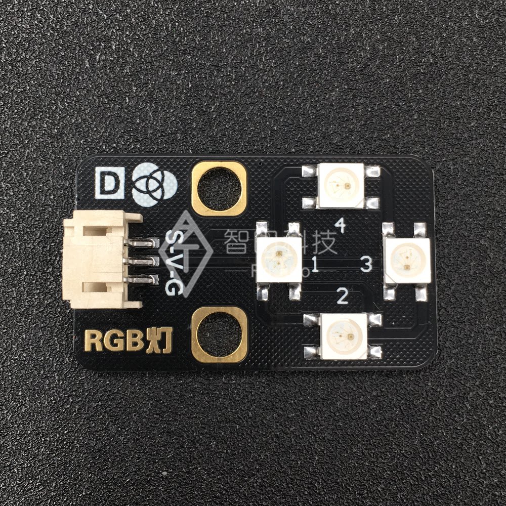 4-bit WS2812 5050 RGB LED built-in drive lights MCU programming control development board