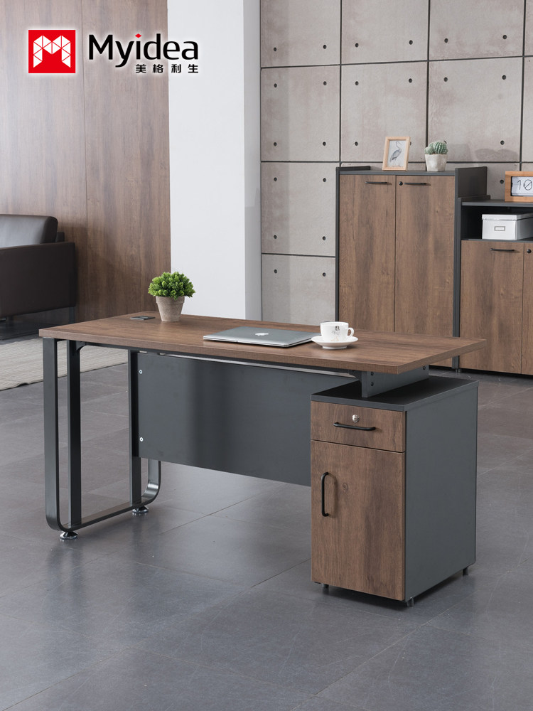 Industrial style office Single staff desk Office desk Computer work station Table and chair combination work station Simple and modern