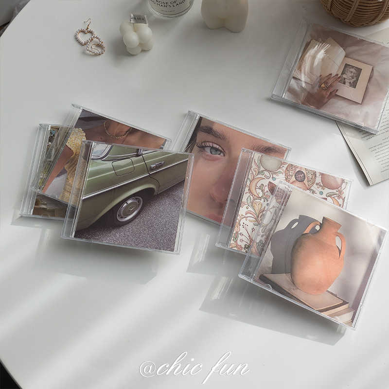 chicfun Nordic ins wind CD box CD storage Retro B & B coffee shop creative decoration shooting props