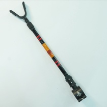 Beluga whale back hanging fishing rod bracket rod hanging pure bamboo Xuanwu fairy way water show bamboo carving back hanging