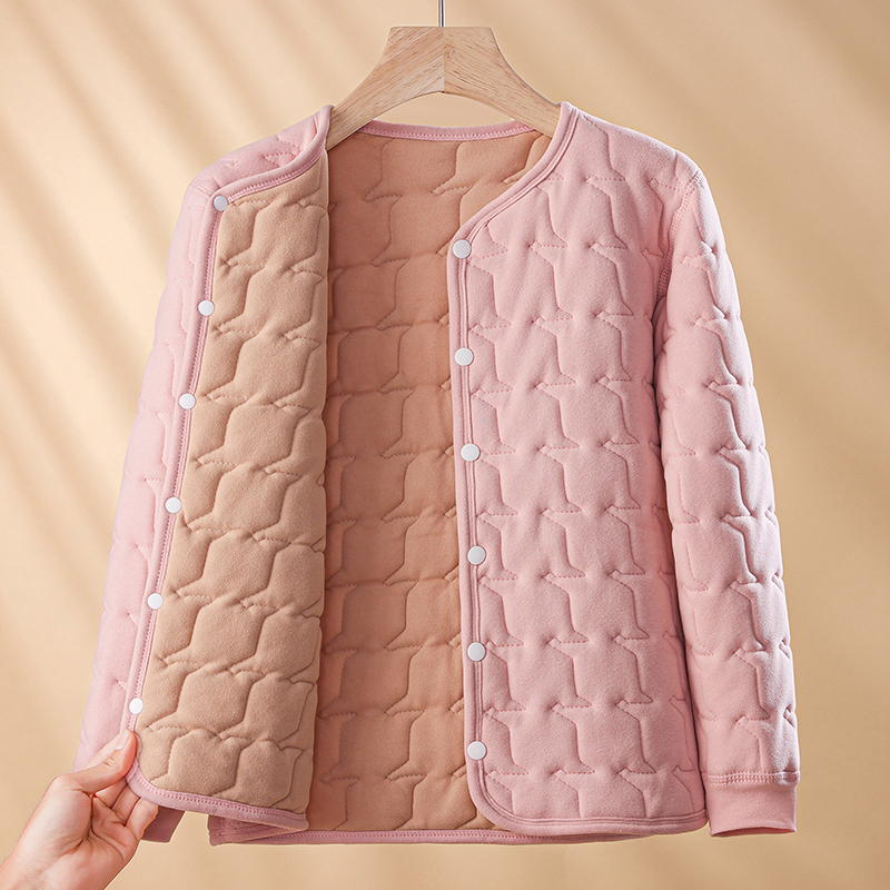 Autumn and Winter Slim-Fitting Warm Cotton Jacket 2026 New Style Fashionable Collarless Lightweight Fleece-Lined Cotton Coat
