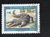 Letter-selling old stamps - Burkina Faso stamps 1996 animals - crocodile