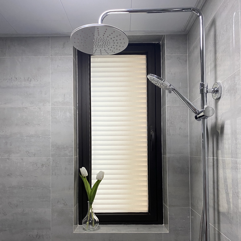 Toilet bathroom toilet window sticker 3d louver translucent sticker anti-light matte privacy anti-peeping glass film