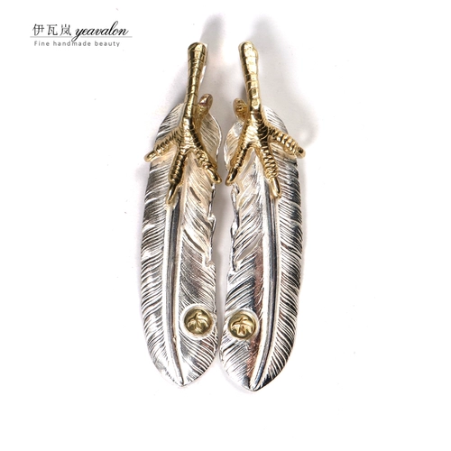 伊瓦岚 Горо Такахаши Горос, усеянный золото, на колье с золотым орлом для пера для мужчин и женщин стерлингового серебряного серебра Чжоу Цинчао