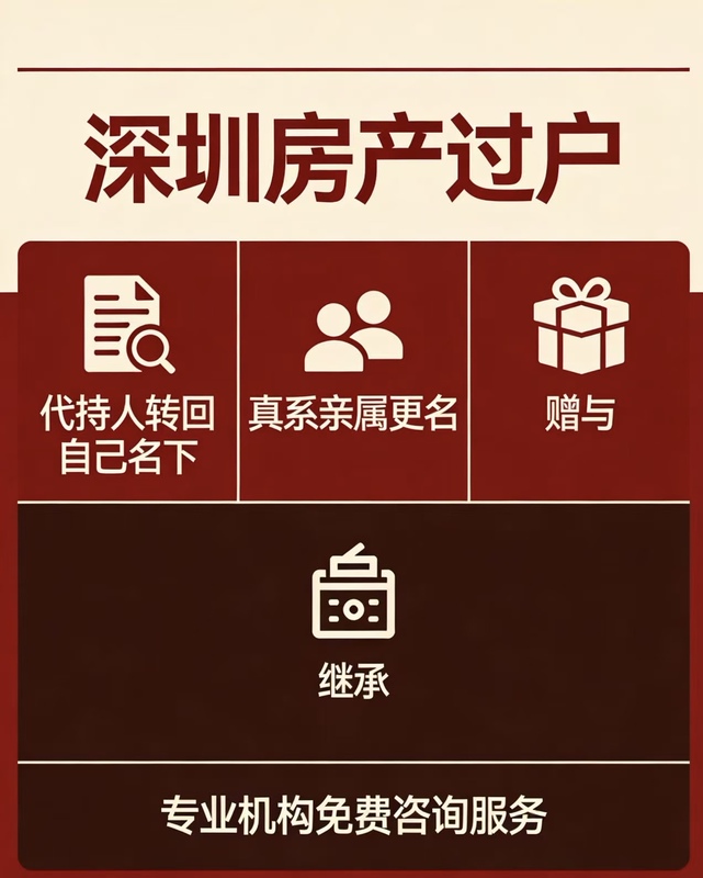 Shenzhen Real Estate Transfer Services: Mortgage, Inheritance, Gift, Notarization, Mortgage Redemption, Direct Transfer to Relatives, Name Change