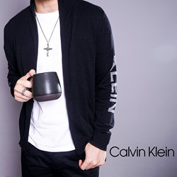 American Calvin Klein spring and autumn men's ck thin fashion versatile casual zipper sweater cardigan sweater in stock