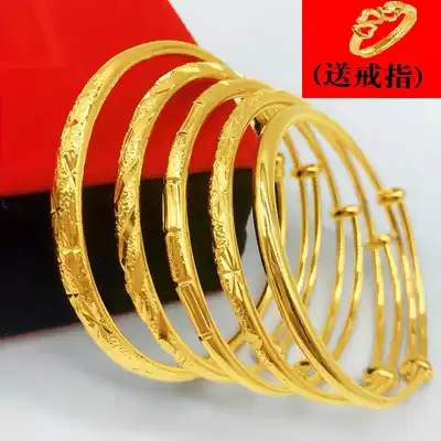 Popular this year㊙The long time does not fade sand gold bracelet Vietnam sand gold jewelry imitation gold girl