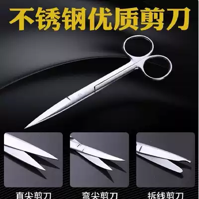 Stainless Steel Pointed Curved Scissors Unpacking Scissors Special Small Scissors Sharp Suture Clinic Gauze