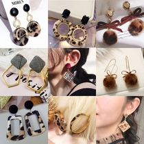 BAO WEN earrings female autumn and winter temperament Korean personality 2019 New Tide Net red earrings ear Jewelry earrings hundred hundred