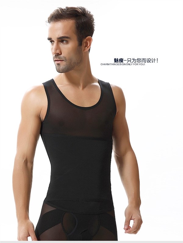 [Từ chối bụng lớn] Đàn ông bụng vô hình corset thoải mái thoáng khí mùa hè phần mỏng nhóm quần áo Yinghui - Quần áo tập thể hình quần áo tập thể dục