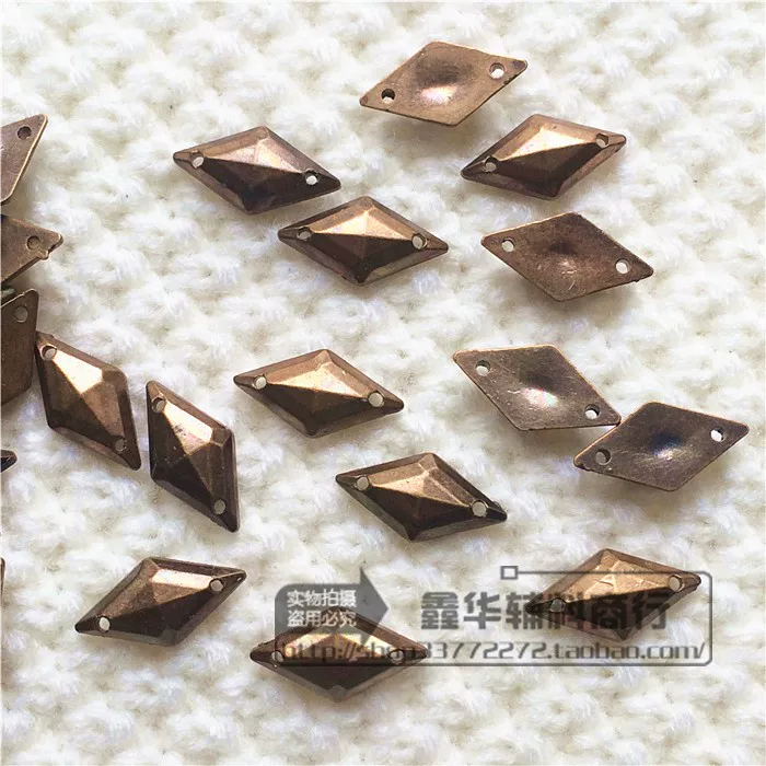 DIY поддельные металлические бисеры ручной стяжки для одежды пропсы аксессуары аксессуары ромбические бриллиантовые бисеры гальваническое покрытие плоское основание бриллиантовые аксессуары