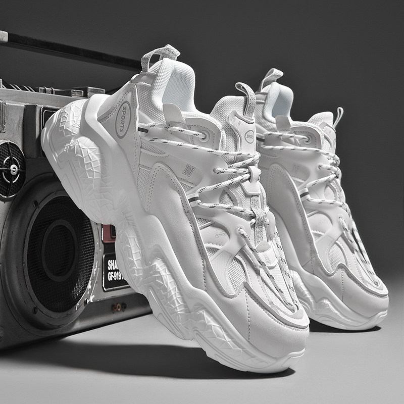 Old Daddy Shoes Men's Shoes Street Beats Pop 2022 New Little White Hitchhiking Shoes Heightening Springnet Red Sports White Shoes Man