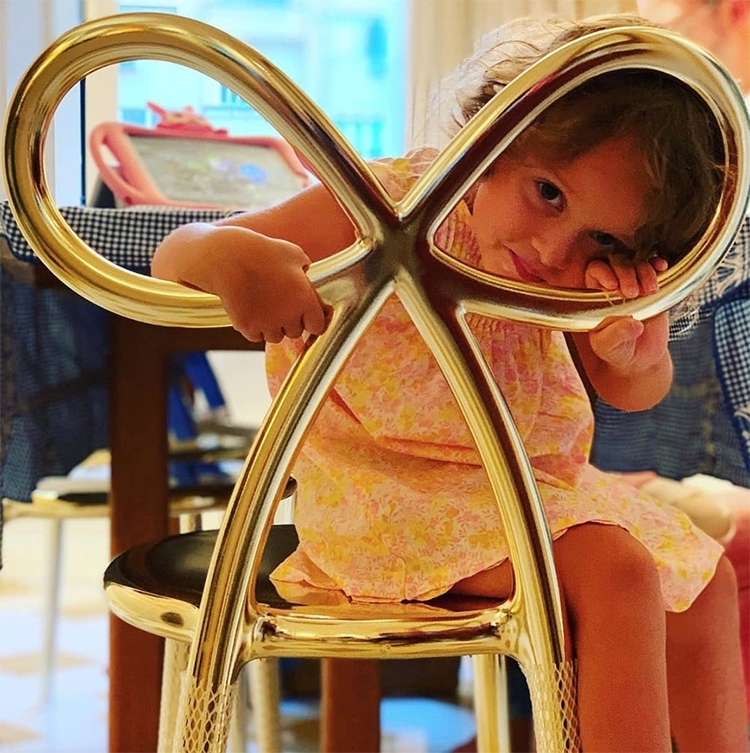 Стул qeeboo意大利进口ribbon 椅子创意装饰蝴蝶结餐椅北欧时尚网红椅