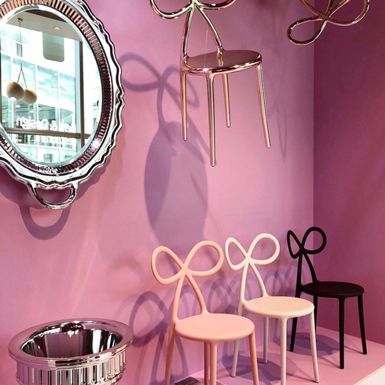 Стул qeeboo意大利进口ribbon 椅子创意装饰蝴蝶结餐椅北欧时尚网红椅