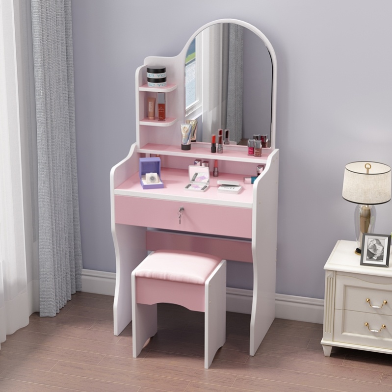 Sturdy Dresser Economy Type Desk With Mirror small number mirror bench Nordic durable studio Bedroom Bedroom Makeup Table