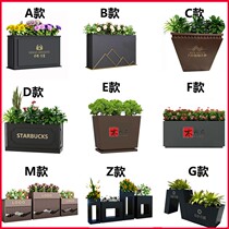 Outdoor flower box outside commercial street sales department simple partition rectangular flowerpot flower shelf gardening flower bed