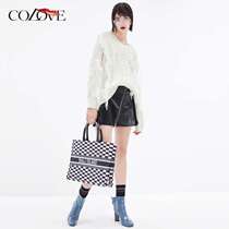 White loose hollow sweater women Spring and Autumn New knit sweater fashion casual short pullover wool