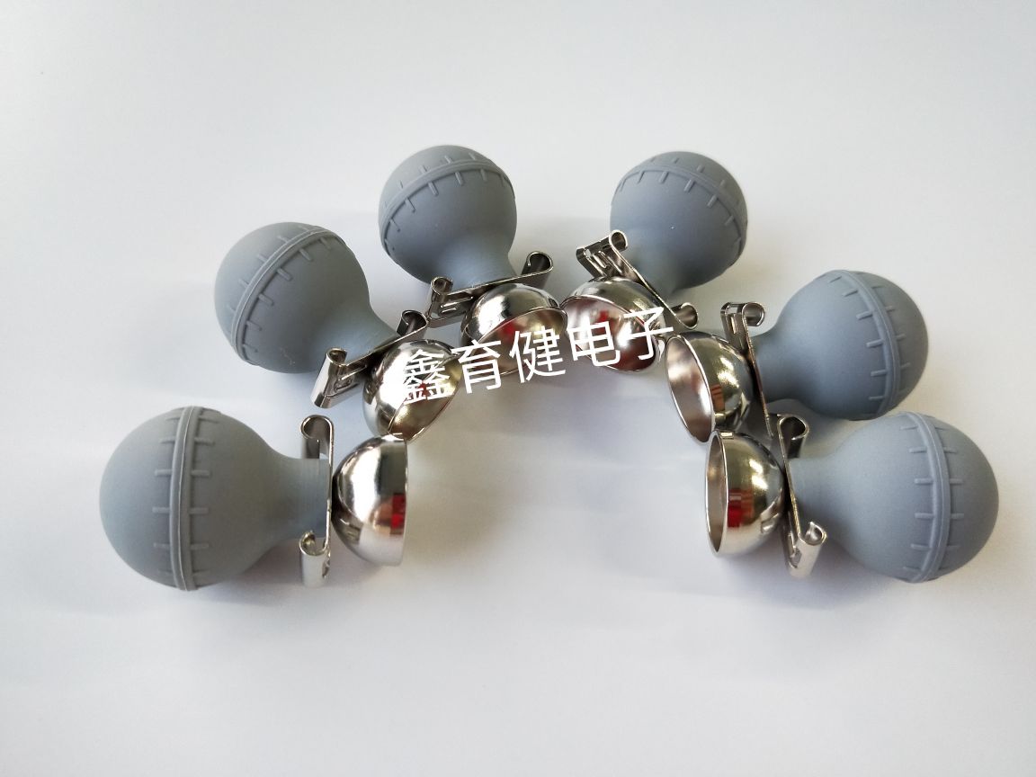 适用心电图电极球所有心电图机 电极 胸吸皮球 双用型 铜质吸盘
