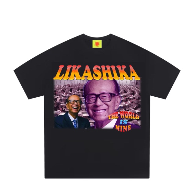 Li Ka-Ting T-Shirt Li Ka-Ting Short-Sleeved American Retro Heavy-Duty Pure Cotton Short-Sleeved T-Shirt Unisex Loose Casual Style