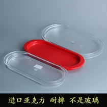 Garbo clear acrylic tray bathroom tray Tea Cup tray seasoning bottle jar base oval plate