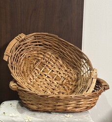 Bamboo weave willow weave combined with hand-woven storage basket fruit basket (under normal circumstances, the next day)