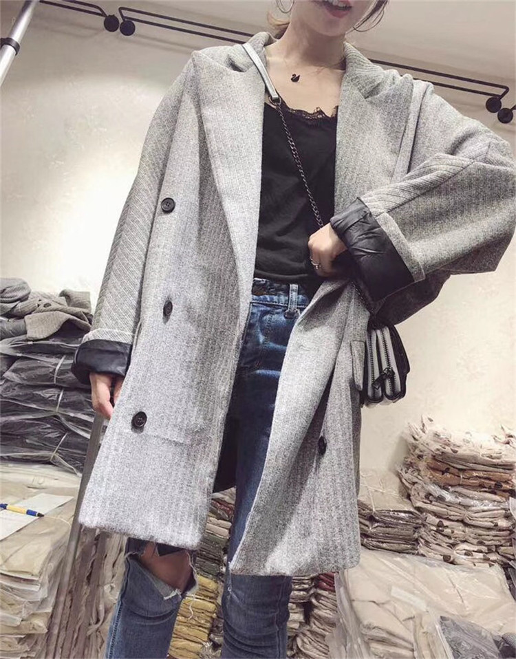 Áo khoác vest nữ mùa thu đông 2018 mới gió Anh phiên bản Hàn Quốc rộng kích cỡ lớn béo mm retro phù hợp với nhỏ áo sơ mi trắng nữ hàng hiệu