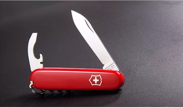 Vickers chính hãng Swiss Army Knife 84MM Red waiter 0.3303 Fruit Knife Công cụ gấp đa chức năng kìm đa năng