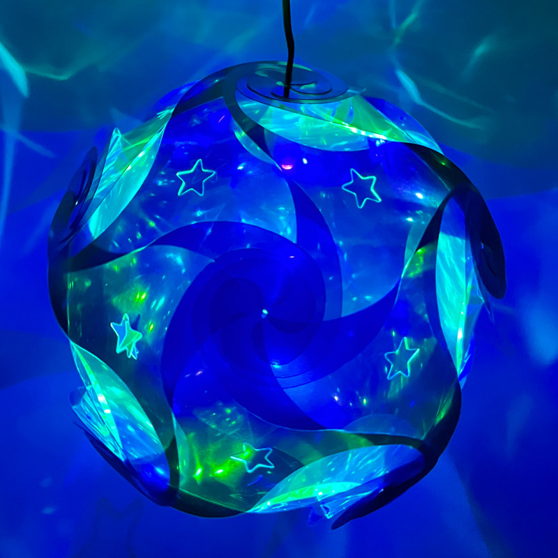 Spring Festival Lantern night market beach art creative projection laser portable lantern led children handmade lantern