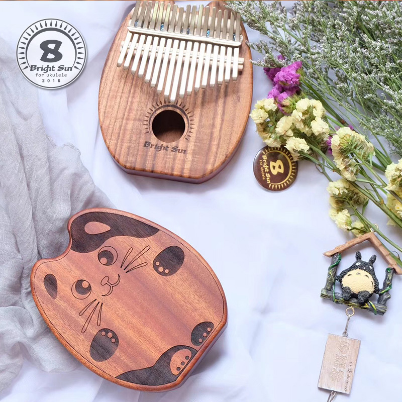 Brightsun Sunny Panda Cat Thumb Piano 17-tone Kalimba Full Single Calimba Beginner