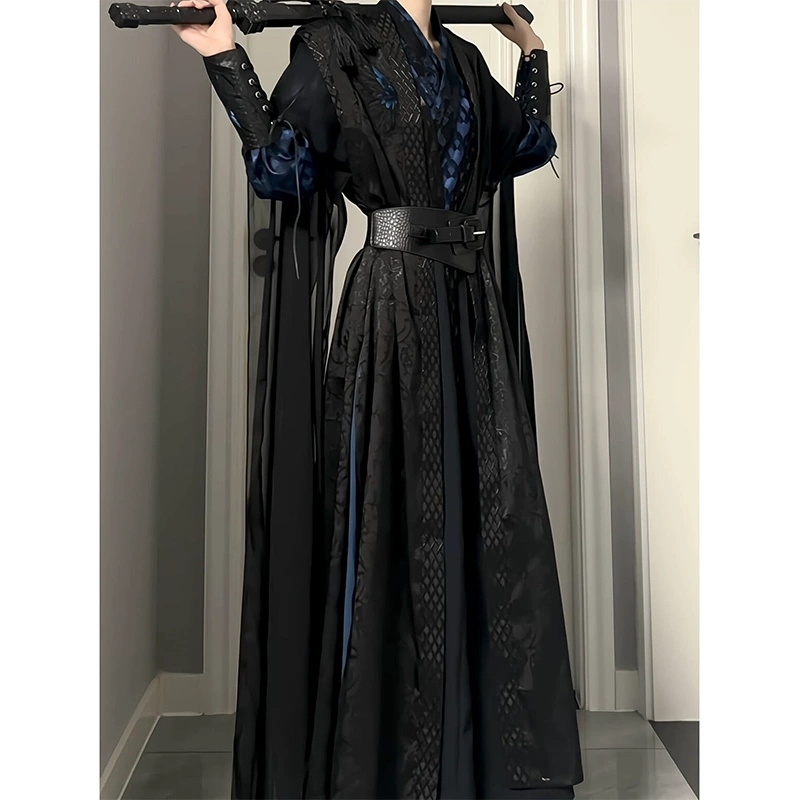 Handsome, Youthful, Chivalrous, Chinese-Style Martial Arts, Unisex, Slim-Fit, Fairy-Like Hanfu, Full Set, Ancient Style, Spring and Autumn