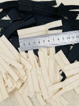 Doll Accessories Zipper Beige Black White