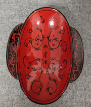 Han Dynasty Mawangdui Dragon Pattern Ear Cup Wine Glass Warring States Period Western Han Dynasty Lacquer Ear Cup Ceremony Wedding Movie Costume TV Series Props