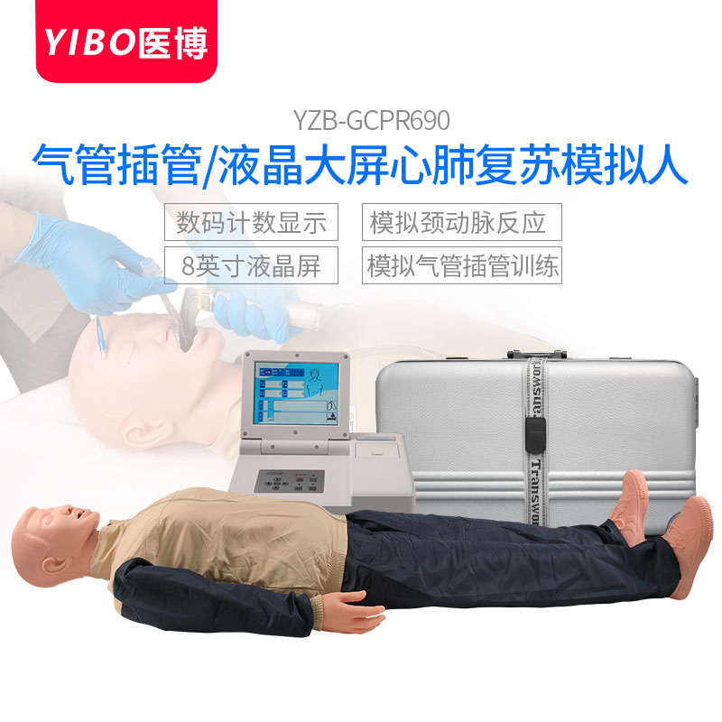 高级心肺复苏模拟人全身 CPR人工呼吸急救气管插管训练模型 假人