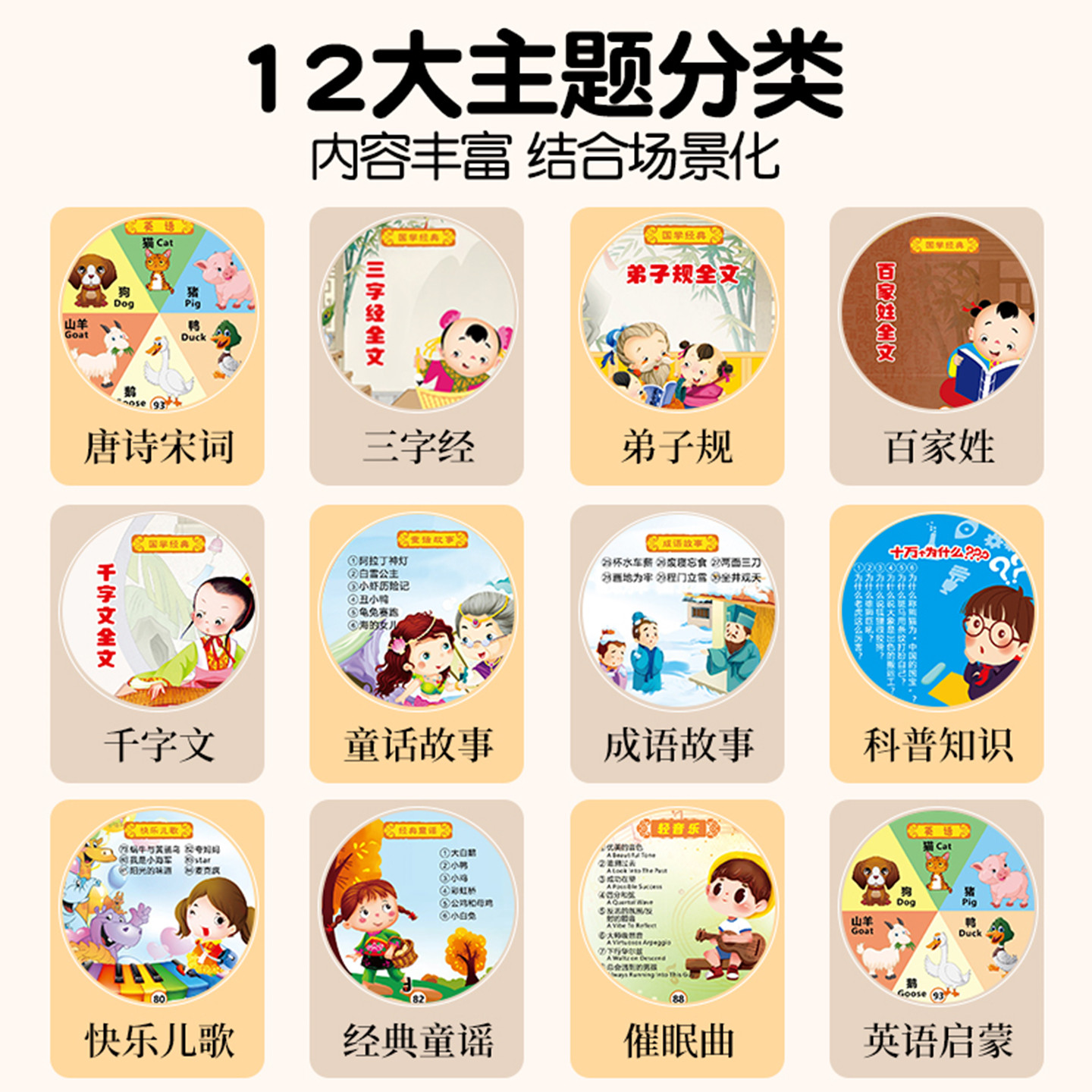 Children's Early Education Gramophone Sound Training Learning Machine Record Story Machine Educational Music Enlightenment Toy Player