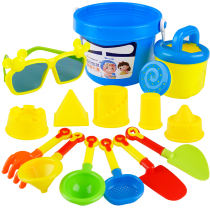 Children's beach toy suit baby playing sand digging shovel and barrel tool boy large beach shovel suit