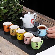 Imitation enamel cup gross chairman quotations retro mini ceramic personality with gongfu tea cup retro coffee