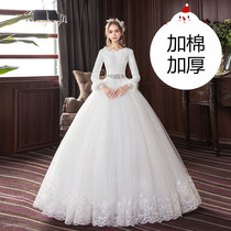 The long-sleeved light main wedding dress 2022 new temperament bride Jane Josen is a super fairy little uterine out of the court