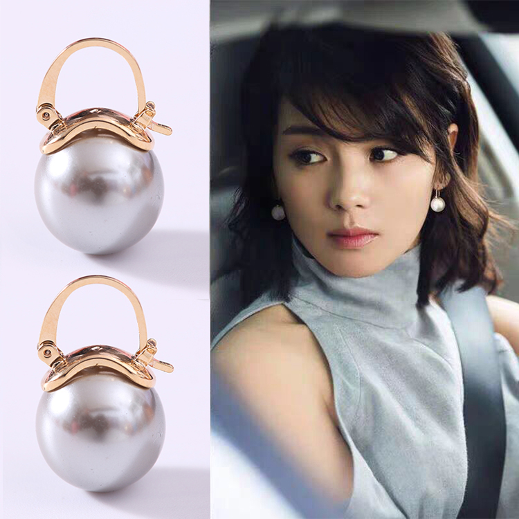 Pearl earrings 2021 new fashion high sense light luxury sterling silver hypoallergenic earrings retro port wind ear ring temperament