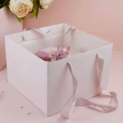 Square gift bag exquisite creative wedding bag flower hand gift box gift box tote bag