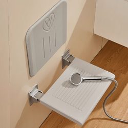 Bathroom Foldableing Stool Home Bathroom Wall-Mounted Anti-Slip Safety Bath Special Chair for the Elderly and Pregnant Women Bath Seat