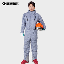 New Japanese ski one-piece suit double board warm waterproof ski jacket ski pants mens and womens snow suit tide