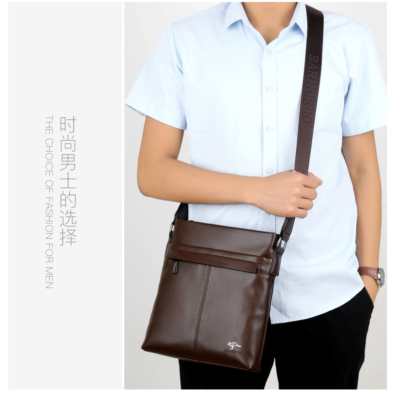 Barno kangaroo nam túi đeo vai nam Messenger túi 2019 mới giản dị mềm da ba lô thủy triều kinh doanh cặp túi - Túi của con người túi xách du lịch