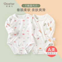 Baby bag fart Modale Summer thin Triangular Kazakh Clothes Conjoined Coat Long Sleeve Newborn Clothes Child Thai Out