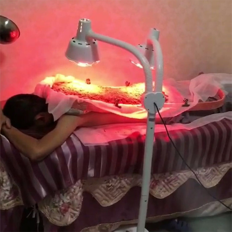 Far-infrared physiotherapy lamp beauty salon double-head special heating heating oven electric oven lamp household instrument infrared light bulb