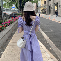 Summer womens dress 2022 new womens dress with high sense design small crowdsourced artichokes leanthin French style dresses