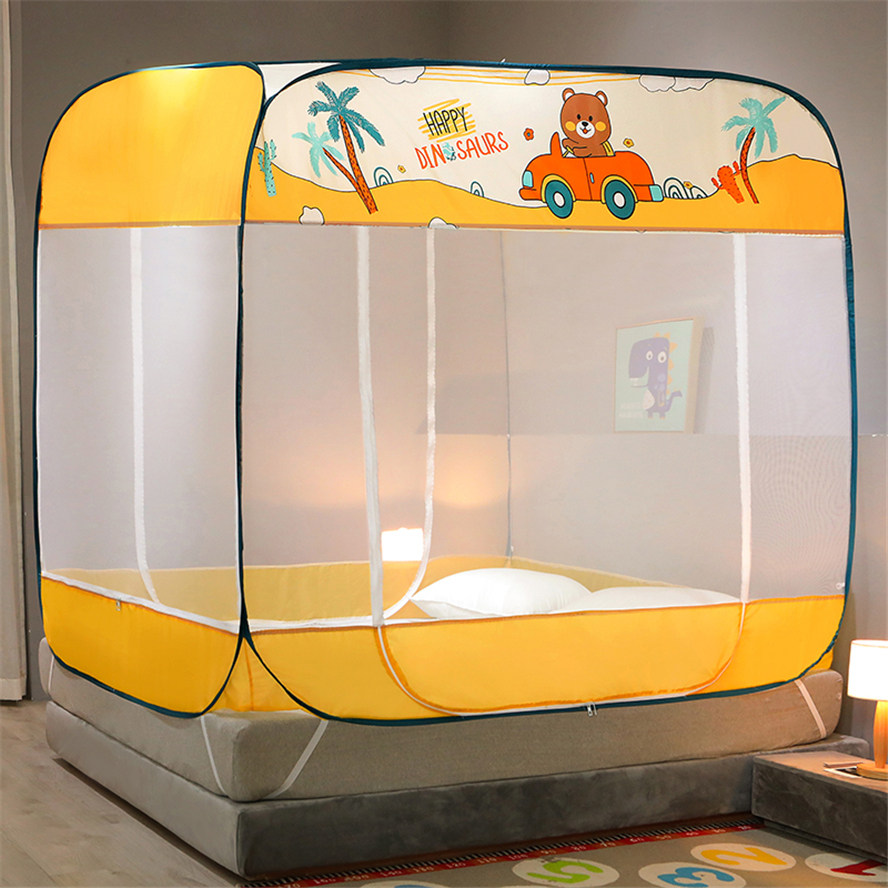 Encryption free of installation Mongolia Pack Anti-fall children Folding Nets 1 8m Bed 1 5 Three Doors Home 1 2 m Bed