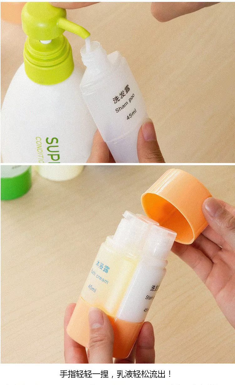 Du lịch rửa bộ dụng cụ tách chai rỗng nhân tạo cầm tay 4 trong một chai đóng chai rỗng cung cấp du lịch cần thiết - Rửa sạch / Chăm sóc vật tư xà phòng giấy