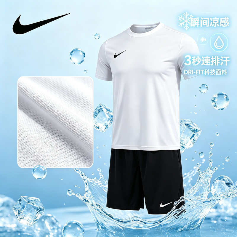 Nike/Nike Men's Summer Set, Cool, Quick-Drying, Breathable Two-Piece Set, Skin-Friendly and Comfortable Short-Sleeved T-Shirt and Five-Quarter Pants Nike/Nike Men's Summer Set, Cool, Quick-Drying, Breathable Two-Piece Set, Skin-Friendly and Comfortable Short-Sleeved T-Shirt and Five-Quarter Pants