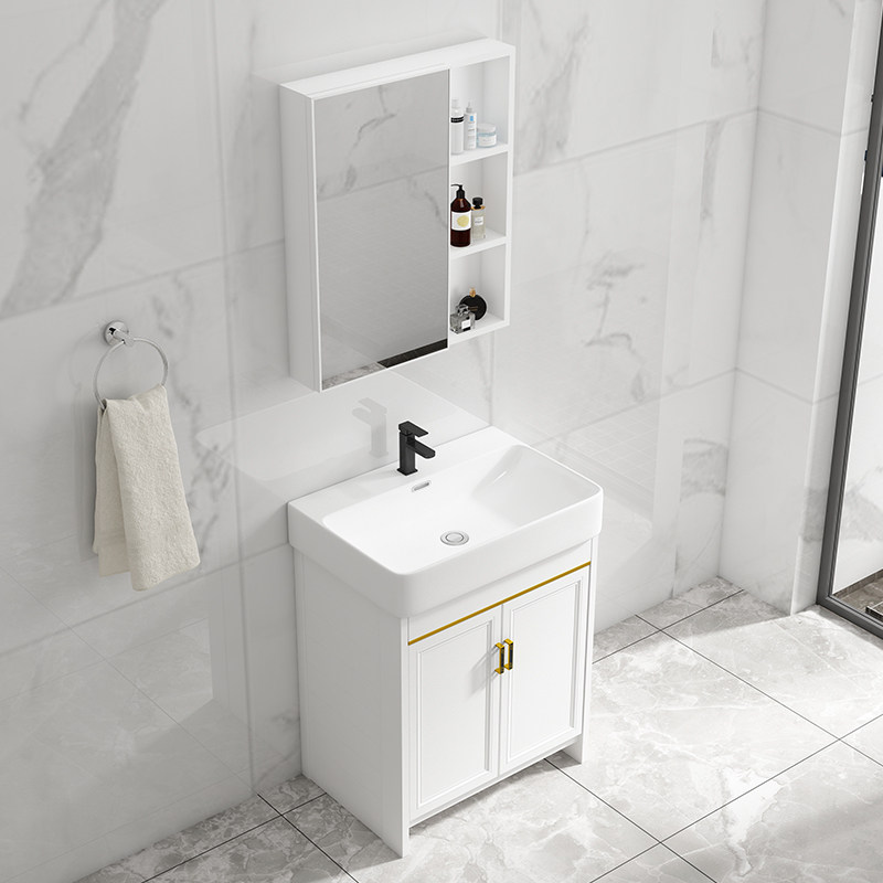 Floor-type small family washbasin Baths cabinet Composition Mini Makeup Room Balcony Wash table pool washbasin surface basin